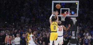 Pacers, de la mano de Haliburton, hacen regreso milagroso y vencen a Knicks en tiempo extra