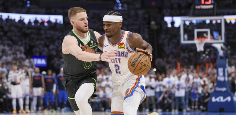 Gilgeous Alexander anota 31 puntos y el Thunder apabulla a los Wolves en el primer juego de la final