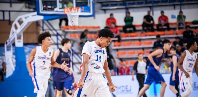 Dominicana, con gran regreso en la segunda mitad, vence a Argentina en Fibaaméricas U16