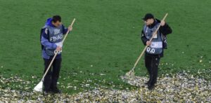 Muere un hincha por una caída en el estadio durante la final Portugal-España