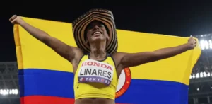 Natalia Linares logra la medalla de bronce para Colombia en el salto largo del Mundial de atletismo