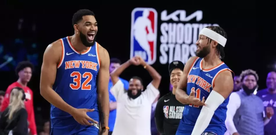 Equipo de los Knicks, con Towns, se corona en la competencia de lances del All Star