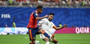 España gana 4-0 a Arabia Saudita con el primer gol de Lamine en un Mundial